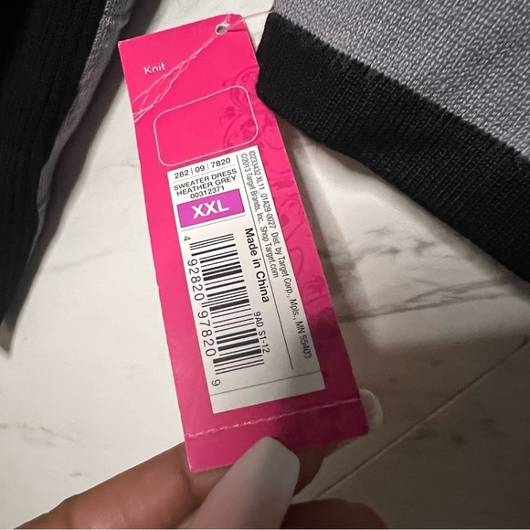 NEW Xhilaration Long Sleeve Gray Mini Sweater Dress SZ XXL - Picture 4 of 4